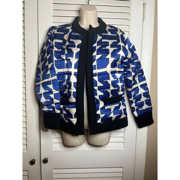 Gorgeous Diane Snyder Kingsley Quitled Silk Jacket M NWT $425 Stunning Cashmere - Picture 2 of 9